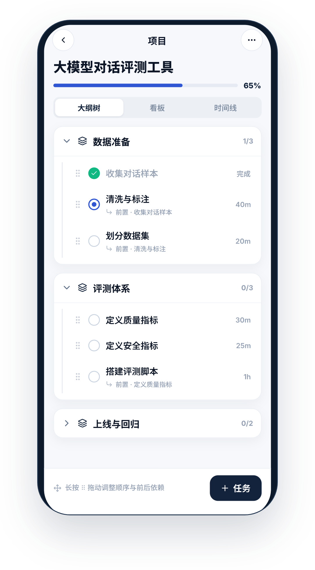 任务大纲树